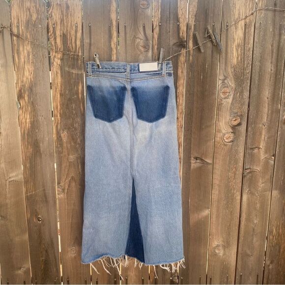 Re/done Levi’s Blue Denim midi skirt size 26 - Picture 13 of 16